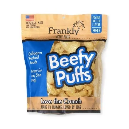 1ea Frankly Beefy Puffs Peanut Butter 2.5oz - Treats